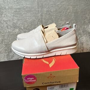 Comfortiva Women’s Carni Light Gray Slip On Shoes Size 7.5 New Italian leather‎